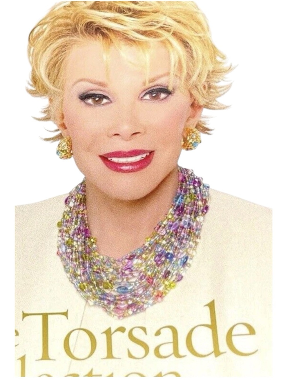 Joan Rivers Necklace Uranium Glass Pastel Czech Bead Statement Book Piece Long - Picture 5 of 14